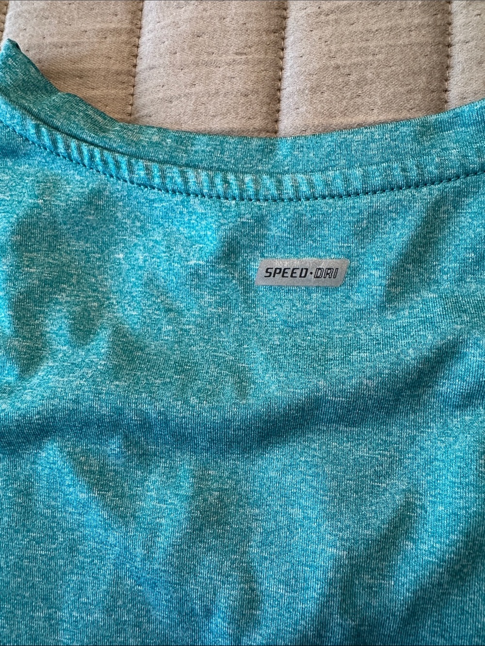 Cascade Sport Activewear top Women's Turquoise V-Neck Short Sleeve Tee - Picture 7 of 7